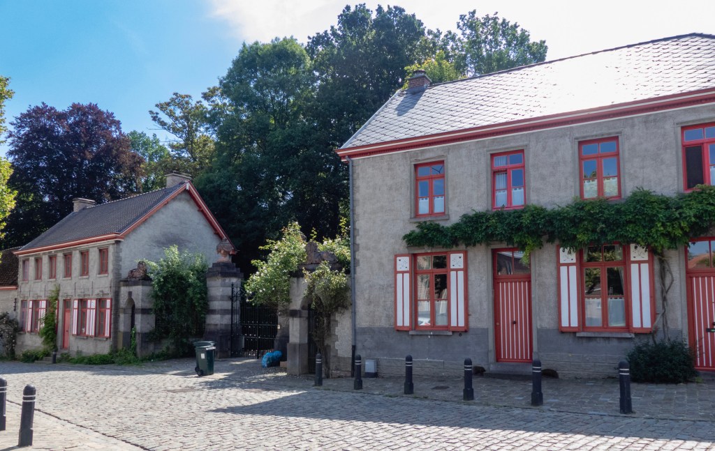 Twee grijze huizen in Roborst